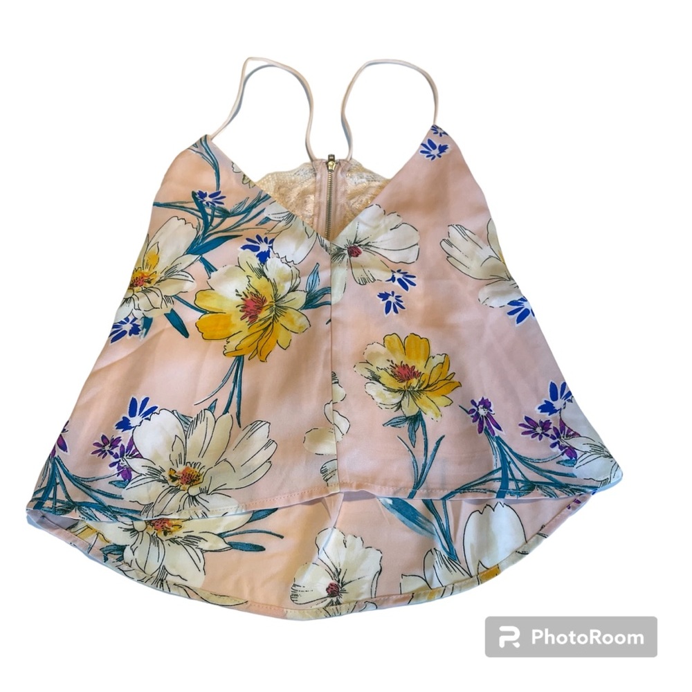 Unbranded’ Floral Cami w/ Zip Peek a Boo Back
